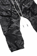 画像をギャラリービューアに読み込む, A.F ARTEFACT SATIN DROPCROTCH CARGO PANTS (BLACK)