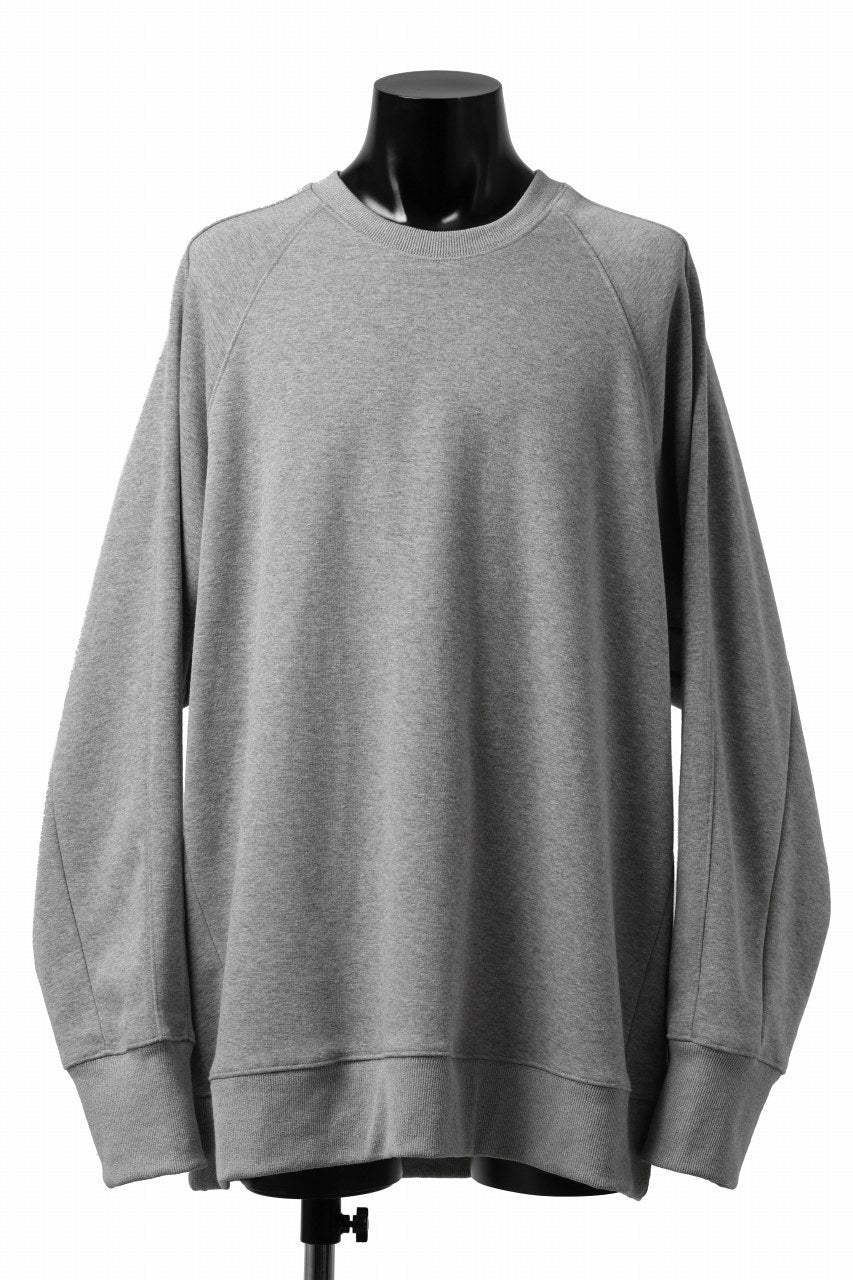 A.F ARTEFACT BOMBERHEAT® DOLMAN PULLOVER TOPS (LIGHT GREY)