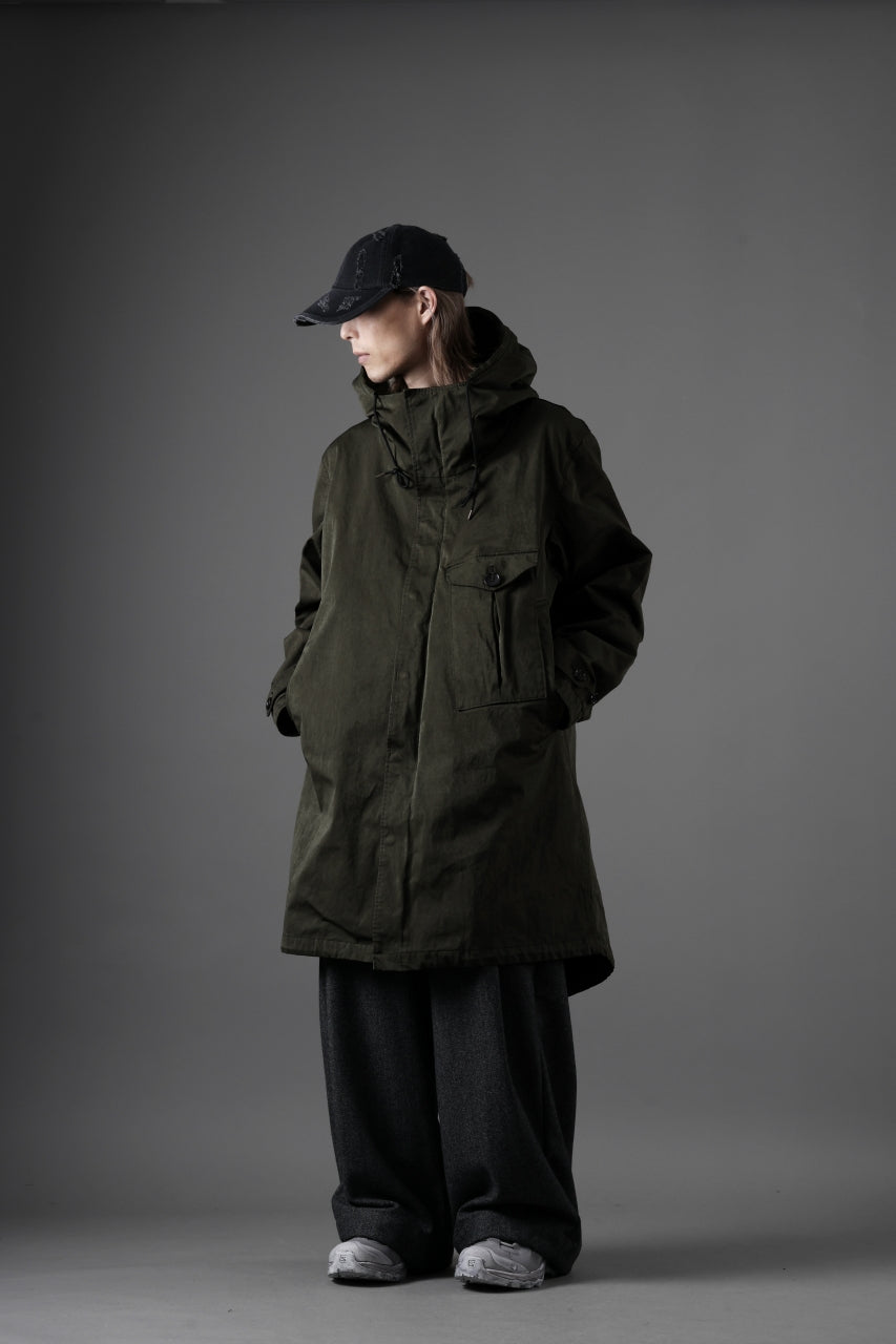 Ten c CYCLONE PARKA / GARMENT DYED OJJ (DARK GREEN)