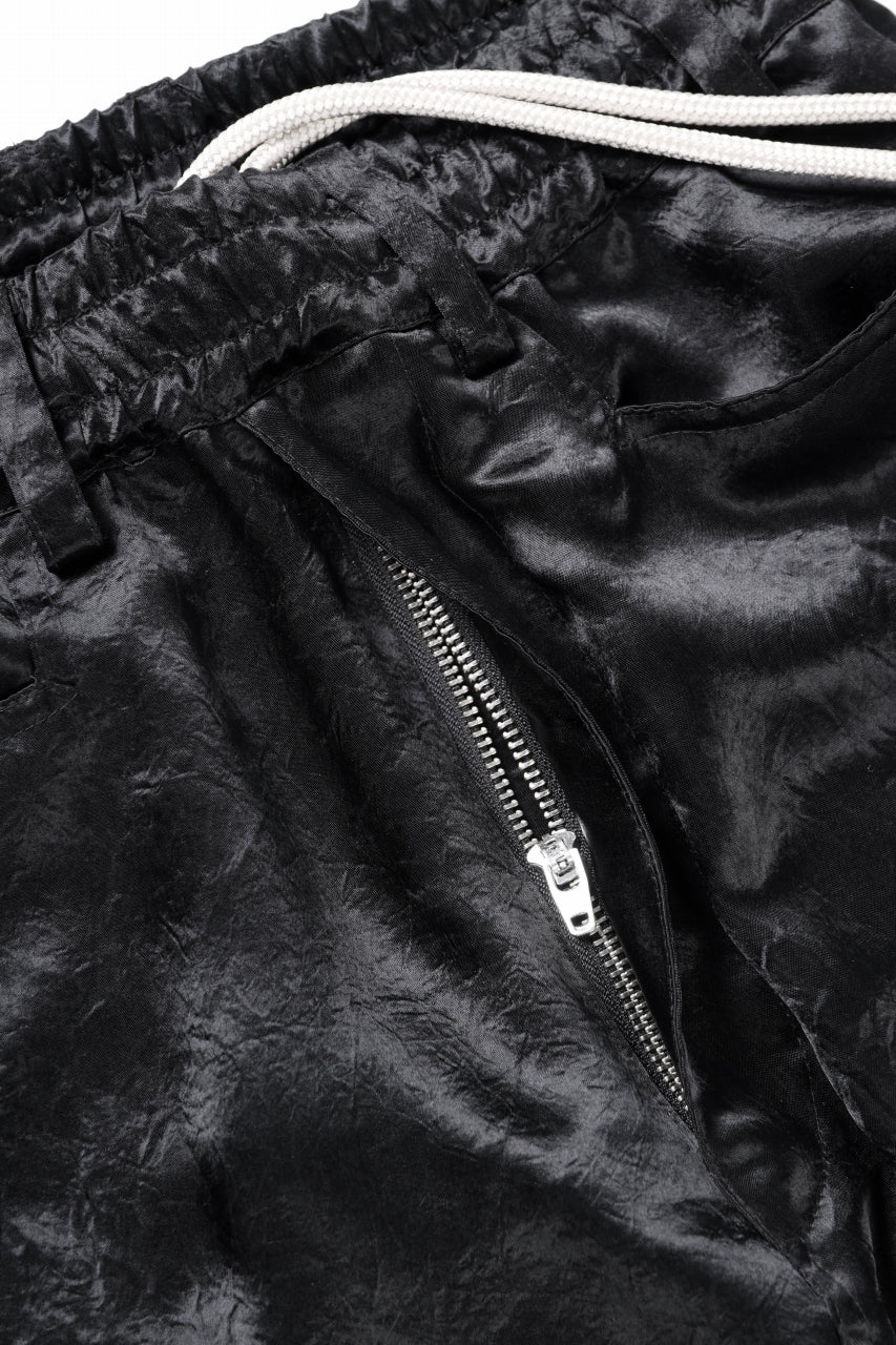 A.F ARTEFACT SATIN DROPCROTCH CARGO PANTS (BLACK)