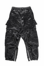 画像をギャラリービューアに読み込む, A.F ARTEFACT SATIN DROPCROTCH CARGO PANTS (BLACK)