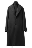 Juun.J Over Fit Knit Paneled Long Single Coat (BLACK)