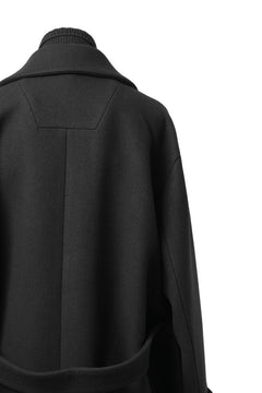Load image into Gallery viewer, Juun.J Over Fit Knit Paneled Long Single Coat (BLACK)