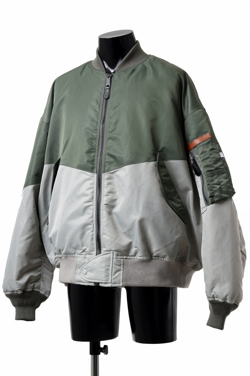 Load image into Gallery viewer, FACETASM×AVIREX PATCHED MA-1 JACKET (GRAY x KHAKI)