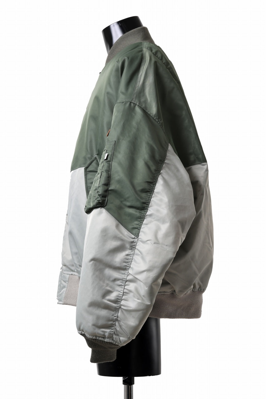 Load image into Gallery viewer, FACETASM×AVIREX PATCHED MA-1 JACKET (GRAY x KHAKI)