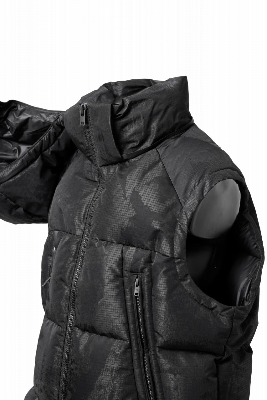 画像をギャラリービューアに読み込む, Y-3 Yohji Yamamoto GRAPHICS PUFFER VEST / PERTEX® (BLACK)