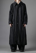 画像をギャラリービューアに読み込む, KLASICA AVOIR Ⅱ CUT OFF MAC COAT / IRREGULAR STRIPED ROUGH TWEED (BLACK)