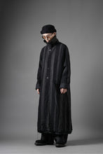 画像をギャラリービューアに読み込む, KLASICA AVOIR Ⅱ CUT OFF MAC COAT / IRREGULAR STRIPED ROUGH TWEED (BLACK)