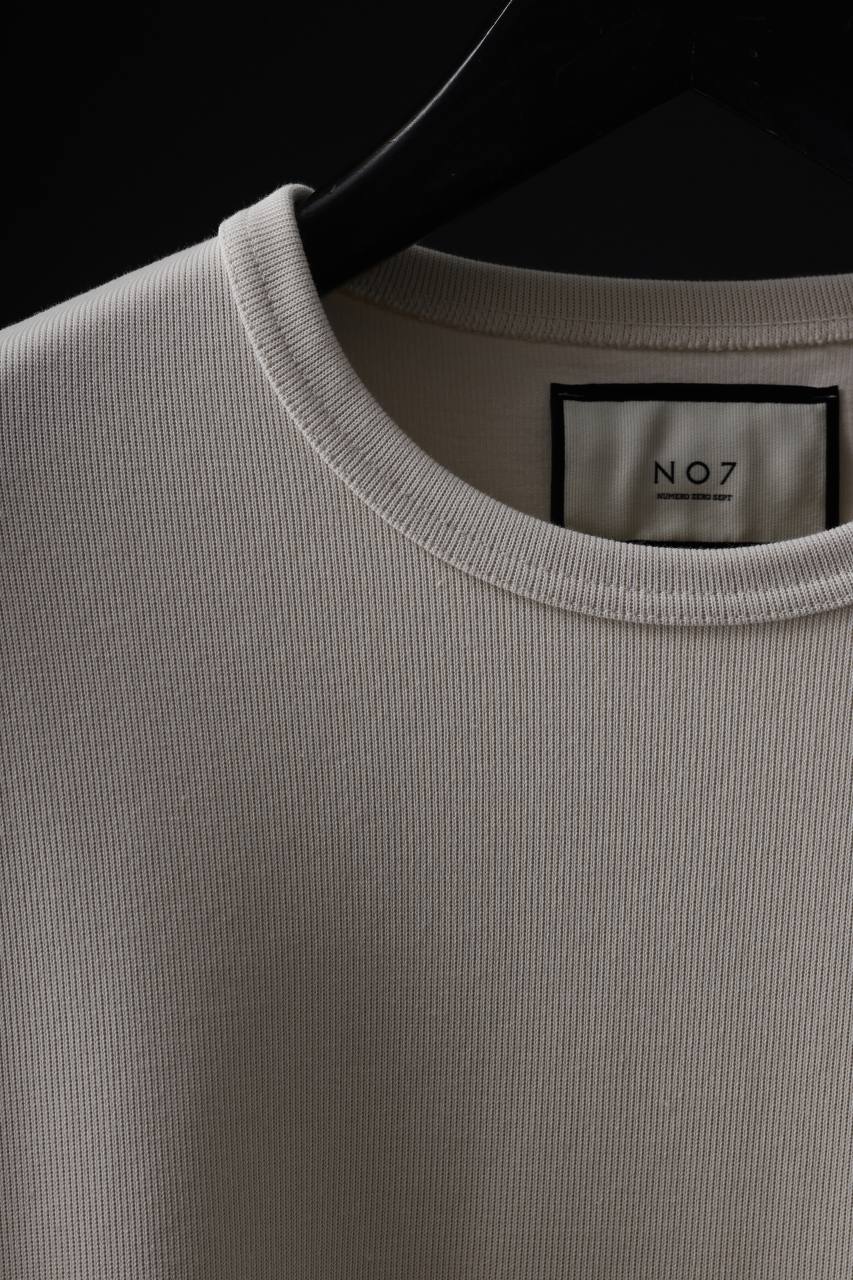 N/07 OVER SIZE TOP / RIBBED CARDBOARD KNIT JERSEY (WHITE)