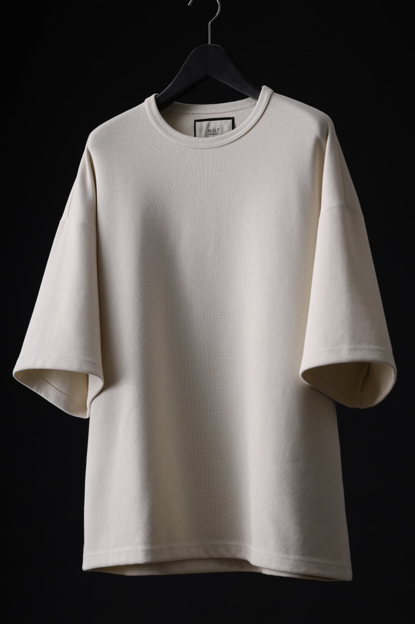 N/07 OVER SIZE TOP / RIBBED CARDBOARD KNIT JERSEY (WHITE)