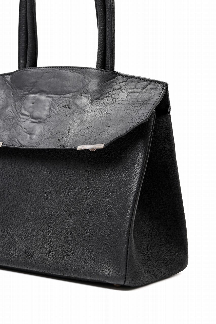 画像をギャラリービューアに読み込む, ierib exclusive TYPE-Ⅱ Bark Bag 30 / Wild Boar + Waxed Horse Butt Leather (BLACK)