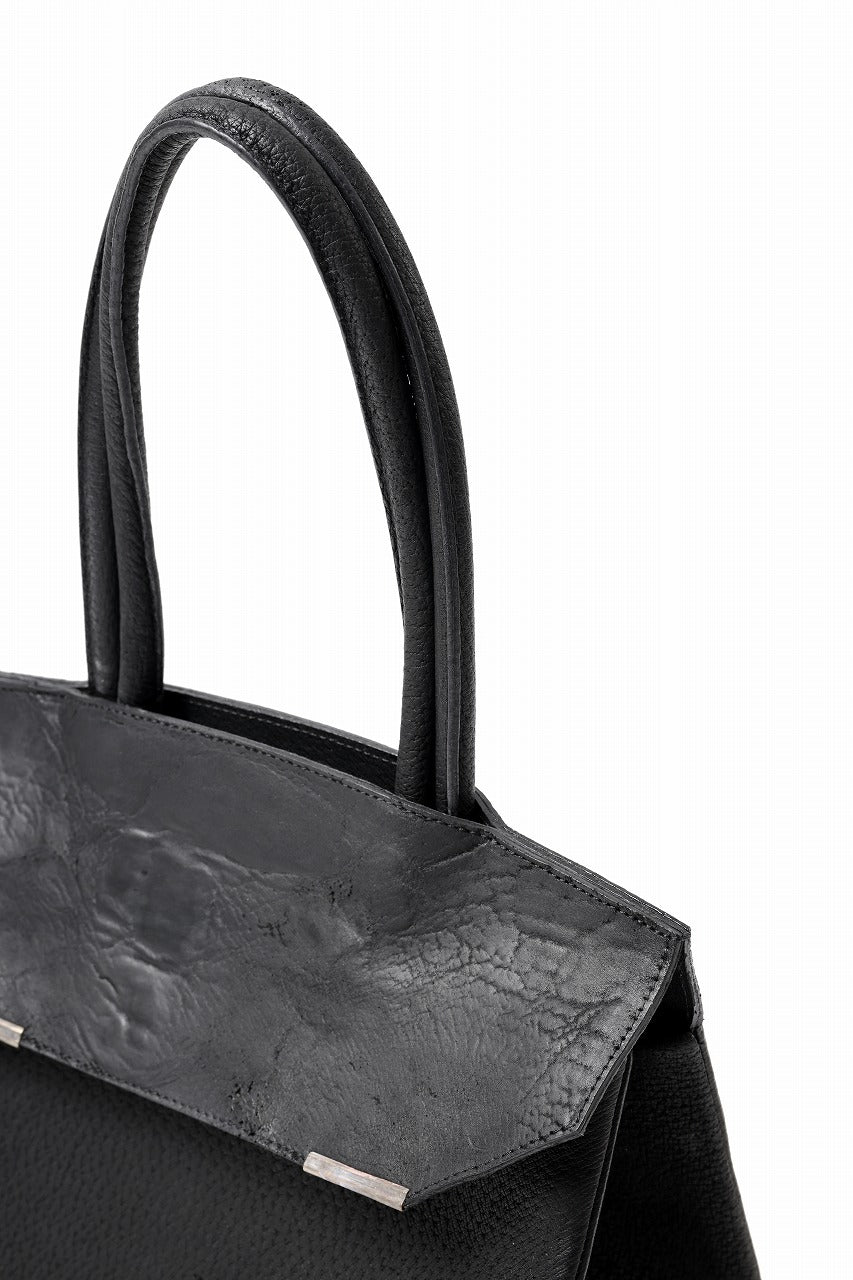 画像をギャラリービューアに読み込む, ierib exclusive TYPE-Ⅱ Bark Bag 30 / Wild Boar + Waxed Horse Butt Leather (BLACK)
