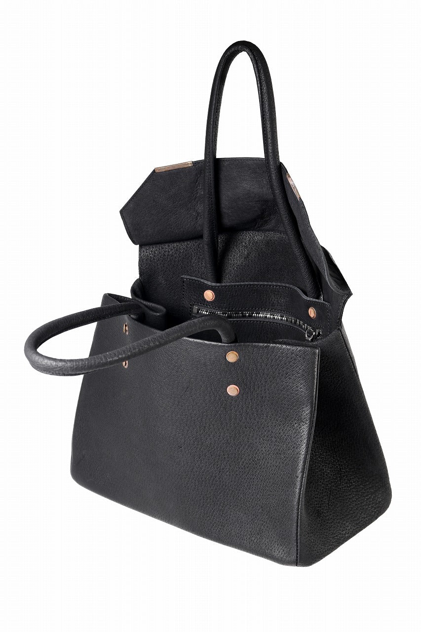 画像をギャラリービューアに読み込む, ierib exclusive TYPE-Ⅱ Bark Bag 30 / Wild Boar + Waxed Horse Butt Leather (BLACK)