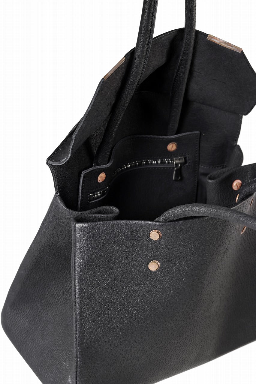 画像をギャラリービューアに読み込む, ierib exclusive TYPE-Ⅱ Bark Bag 30 / Wild Boar + Waxed Horse Butt Leather (BLACK)