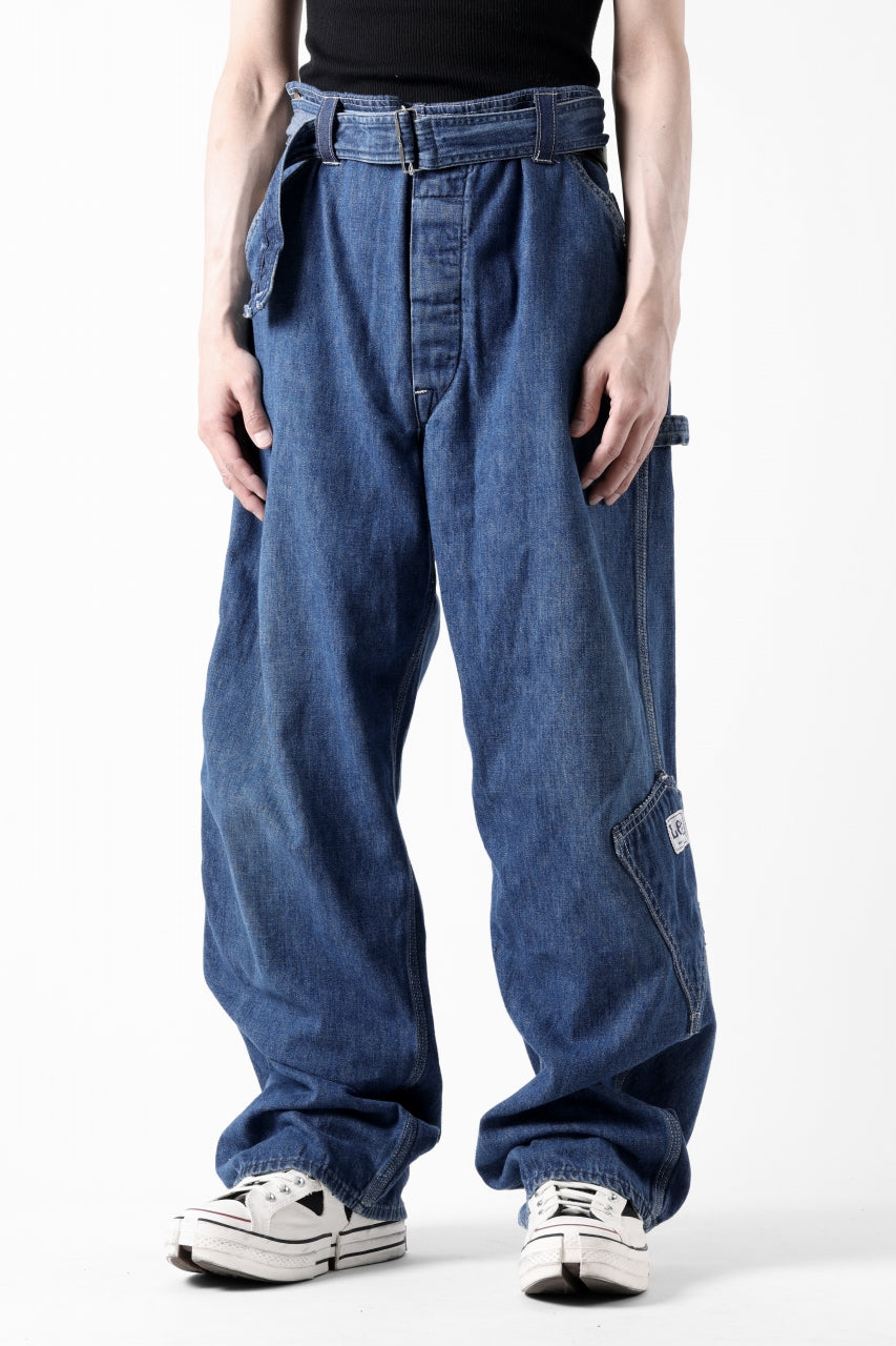 画像をギャラリービューアに読み込む, CHANGES REMAKE PAINTER DENIM PANTS with APRON PARTS (INDIGO #B)