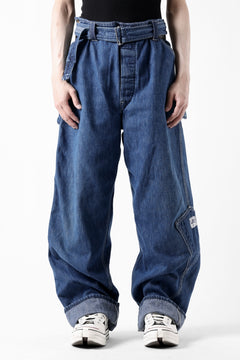 画像をギャラリービューアに読み込む, CHANGES REMAKE PAINTER DENIM PANTS with APRON PARTS (INDIGO #B)