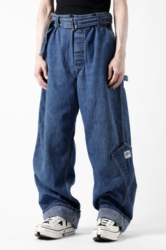 画像をギャラリービューアに読み込む, CHANGES REMAKE PAINTER DENIM PANTS with APRON PARTS (INDIGO #B)