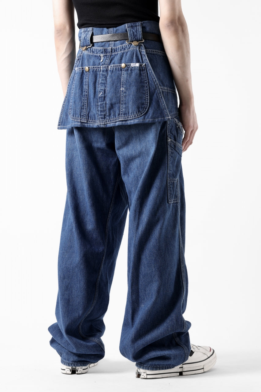 画像をギャラリービューアに読み込む, CHANGES REMAKE PAINTER DENIM PANTS with APRON PARTS (INDIGO #B)