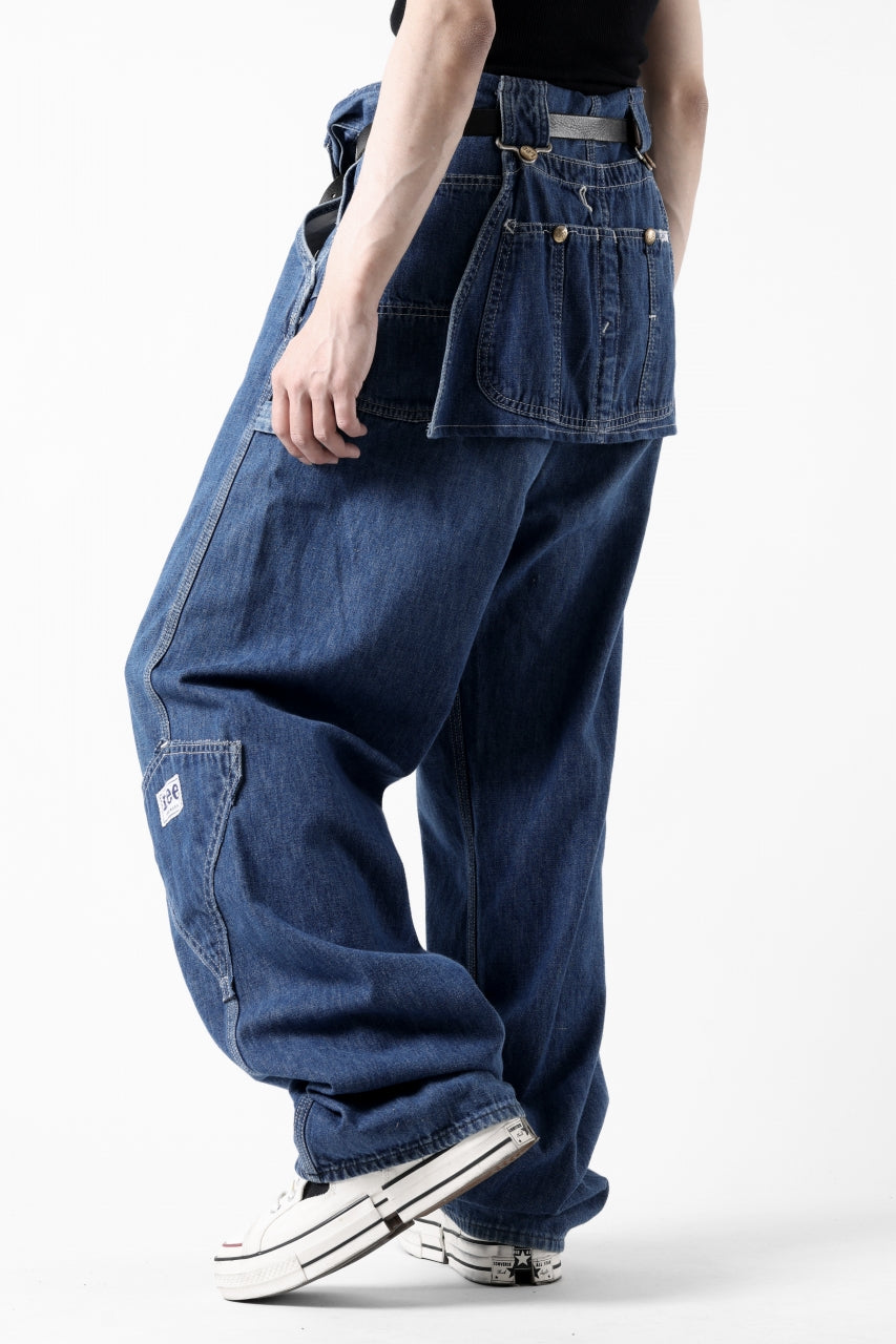 画像をギャラリービューアに読み込む, CHANGES REMAKE PAINTER DENIM PANTS with APRON PARTS (INDIGO #B)