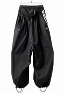 Y-3 Yohji Yamamoto THREE STRIPES SUPER WIDE PANTS / SILKY NYLON (BLACK)