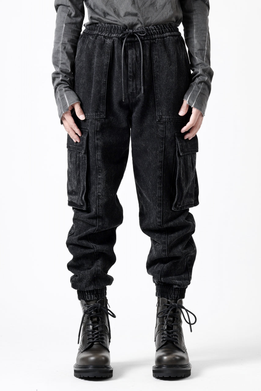 Juun.J Denim Cargo Jogger (BLACK)