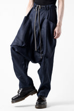 画像をギャラリービューアに読み込む, A.F ARTEFACT WIDE SARROUEL PANTS / LINEN TWILL (NAVY)