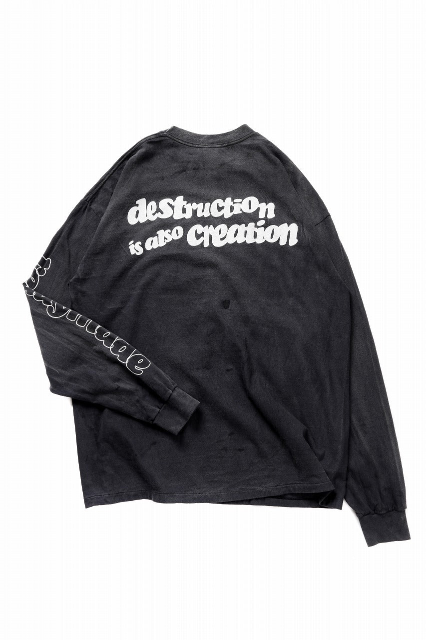【国内買付】READYMADE DESTRUCTION L/S T-SHIRT ロンT ロゴ LS T DESTRUCTION | READYMADE(レディメイド) / トップス