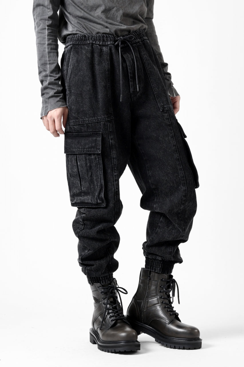 Juun.J Denim Cargo Jogger (BLACK)