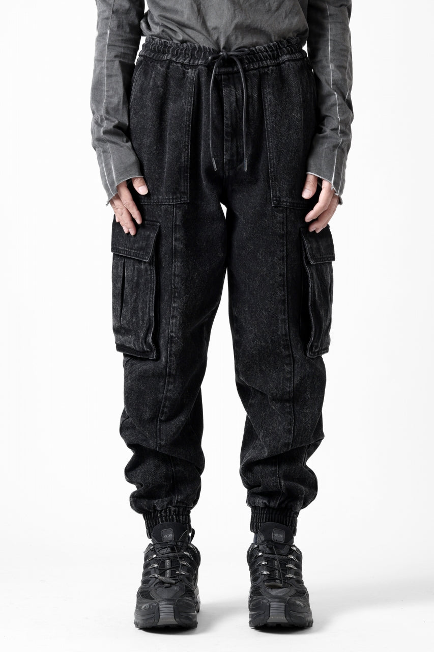 Juun.J Denim Cargo Jogger (BLACK)