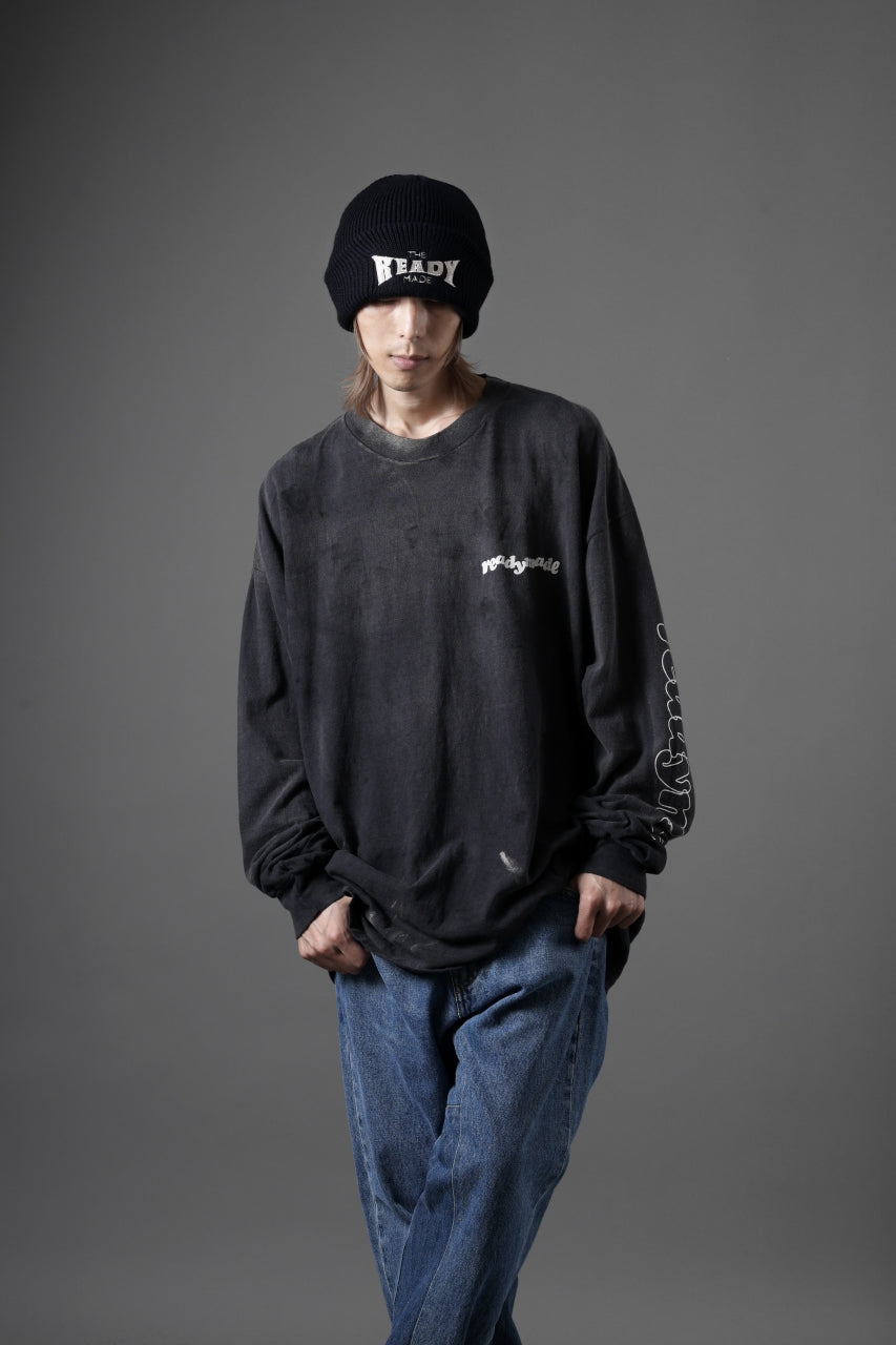 READYMADE L/S T-SHIRT DESTRUCTION (BLACK)