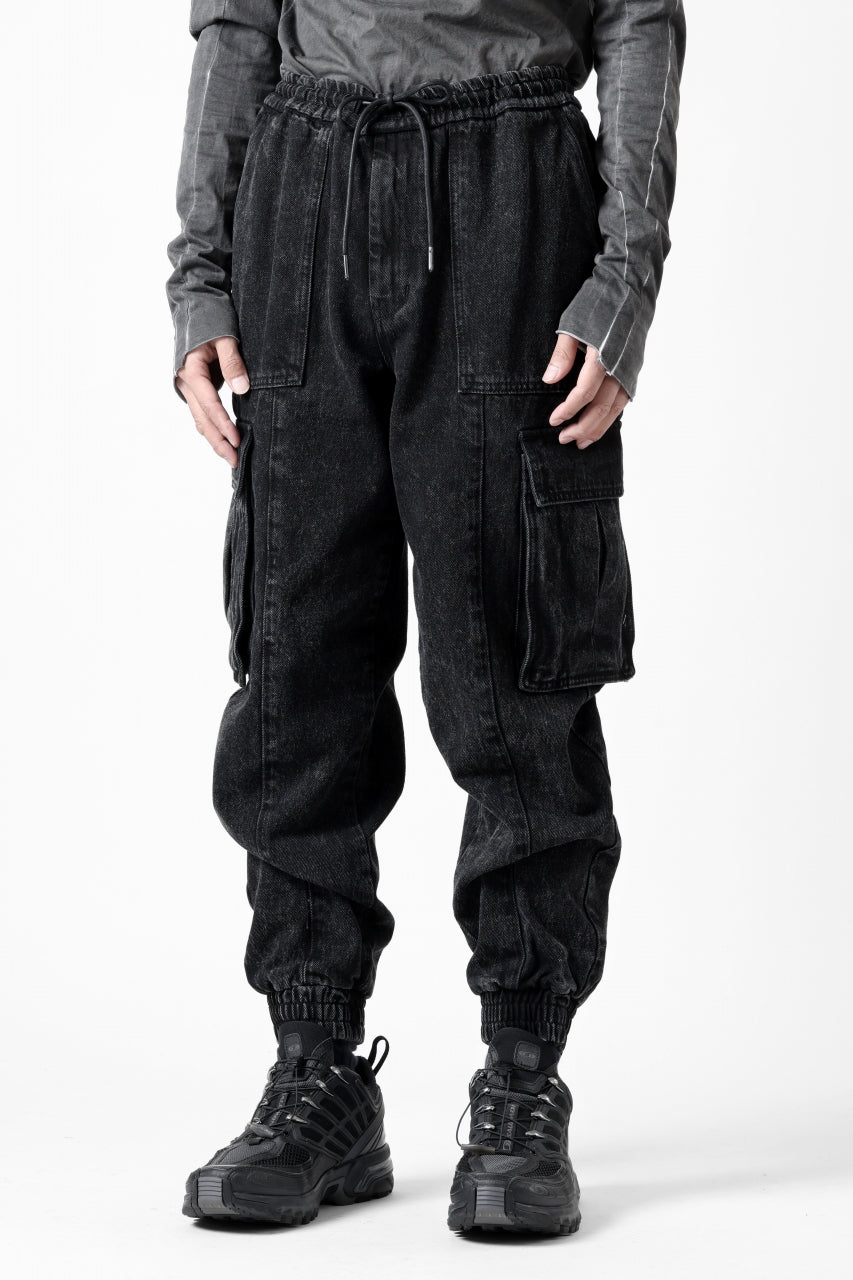 Juun.J Denim Cargo Jogger (BLACK)