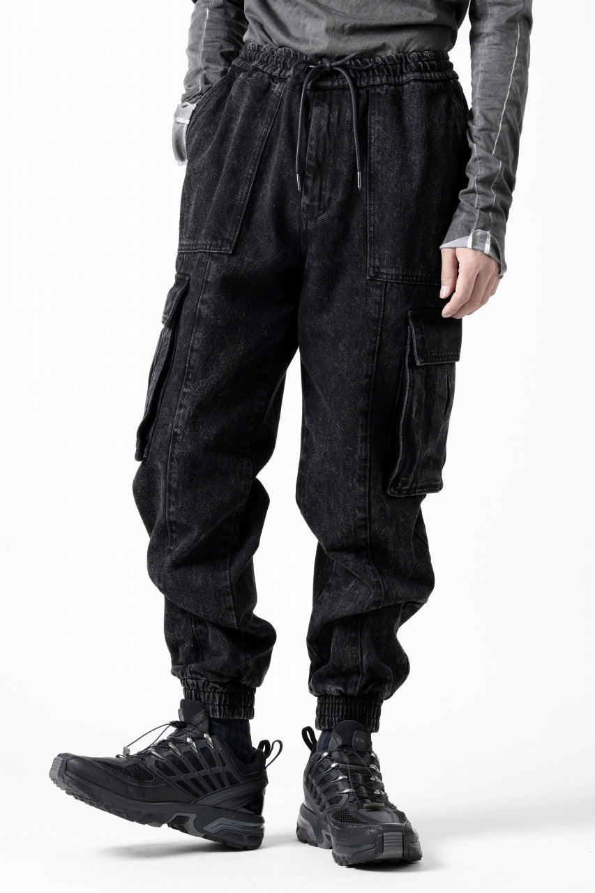 Juun.J Denim Cargo Jogger (BLACK)