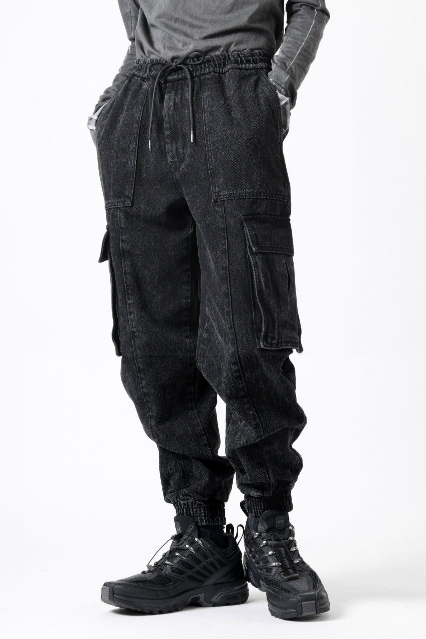 Juun.J Denim Cargo Jogger (BLACK)