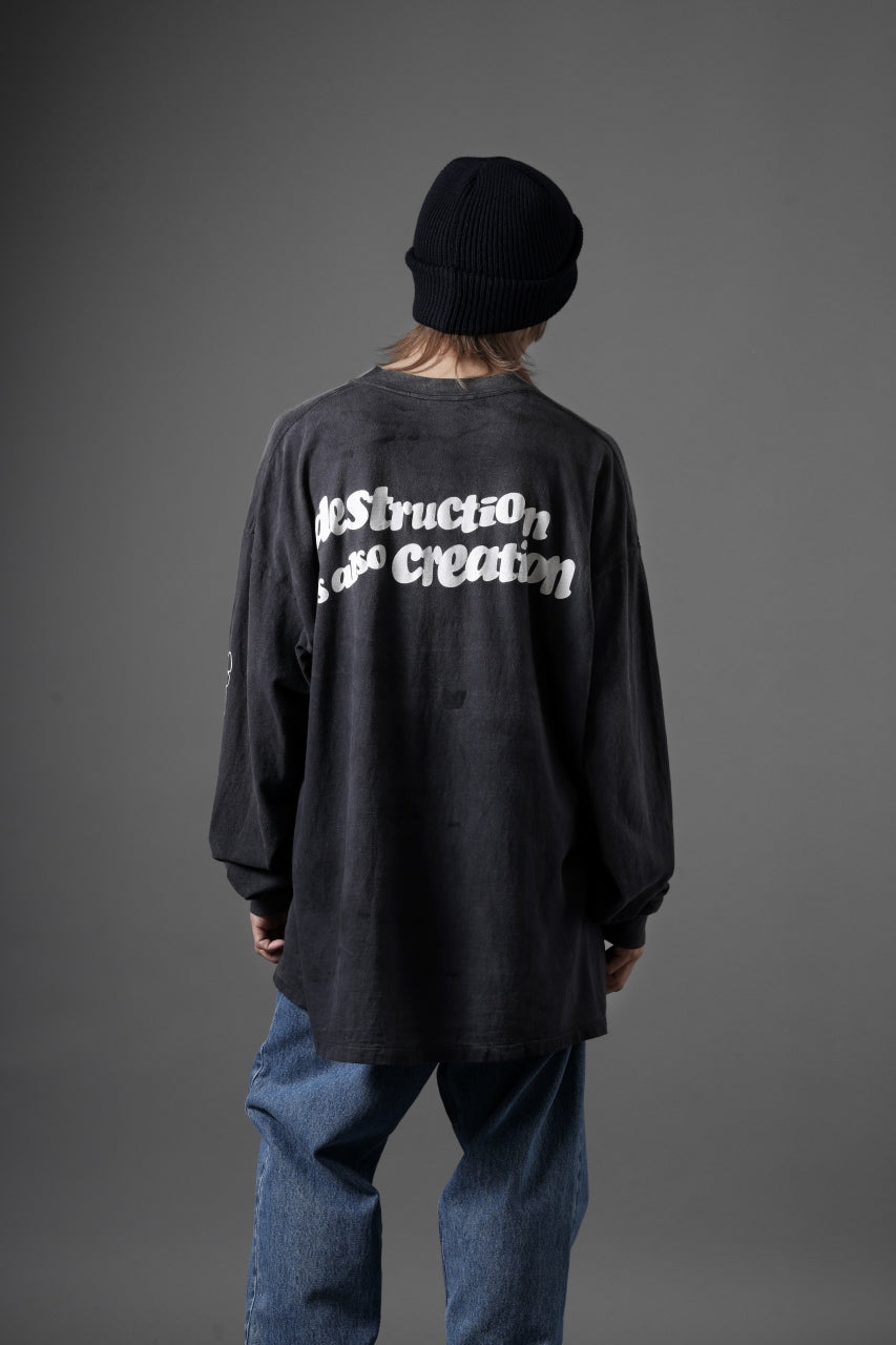 READYMADE L/S T-SHIRT DESTRUCTION (BLACK)