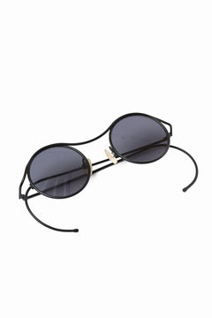 Load image into Gallery viewer, m.a+ one piece round glasses / OO300/TI (M.BLACK/BLACK)
