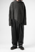 Load image into Gallery viewer, ISABEL BENENATO Wool Turtle-Neck Sweater width A Relaxed Fit and Asymmetrical Fringed Hem (GRAPHITE)