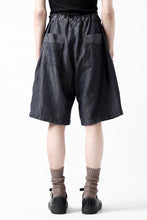 画像をギャラリービューアに読み込む, CAPERTICA 2-TUCK WIDE SHORTS / WASHABLE WOOL x LINEN GABARDINE (DARK NAVY)