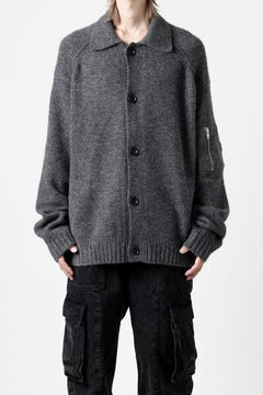 画像をギャラリービューアに読み込む, Juun.J Button Collar Cardigan (GREY)