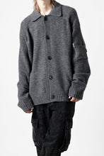 画像をギャラリービューアに読み込む, Juun.J Button Collar Cardigan (GREY)