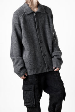 画像をギャラリービューアに読み込む, Juun.J Button Collar Cardigan (GREY)