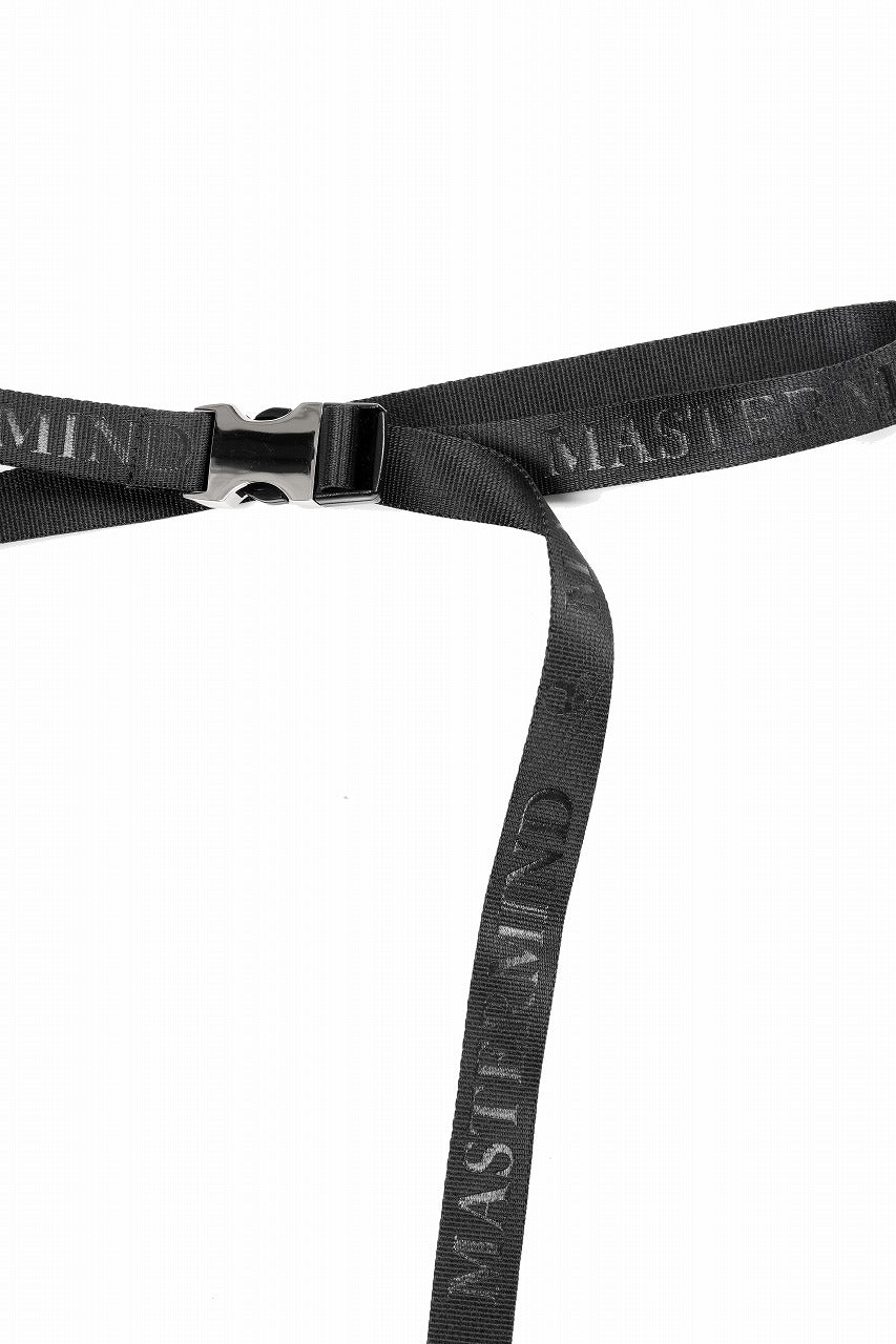 MASTERMIND WORLD DETACHABLE BUCKLE WOVEN BELT (BLACK)