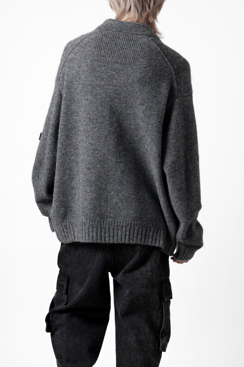 画像をギャラリービューアに読み込む, Juun.J Button Collar Cardigan (GREY)