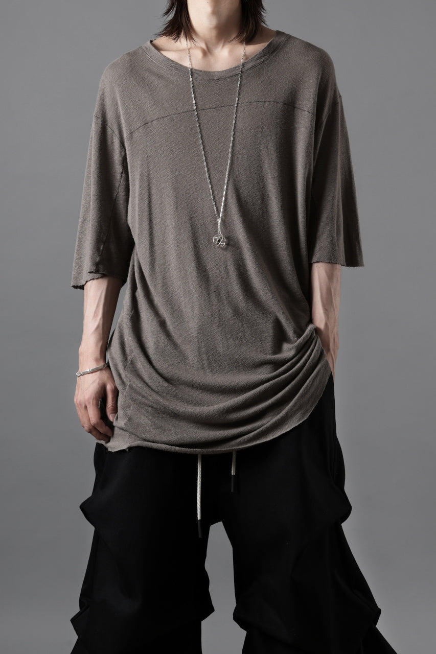 画像をギャラリービューアに読み込む, thom/krom SMOOTH FIT T-SHIRT / VISCOSE LINEN JERSEY (ROCK)