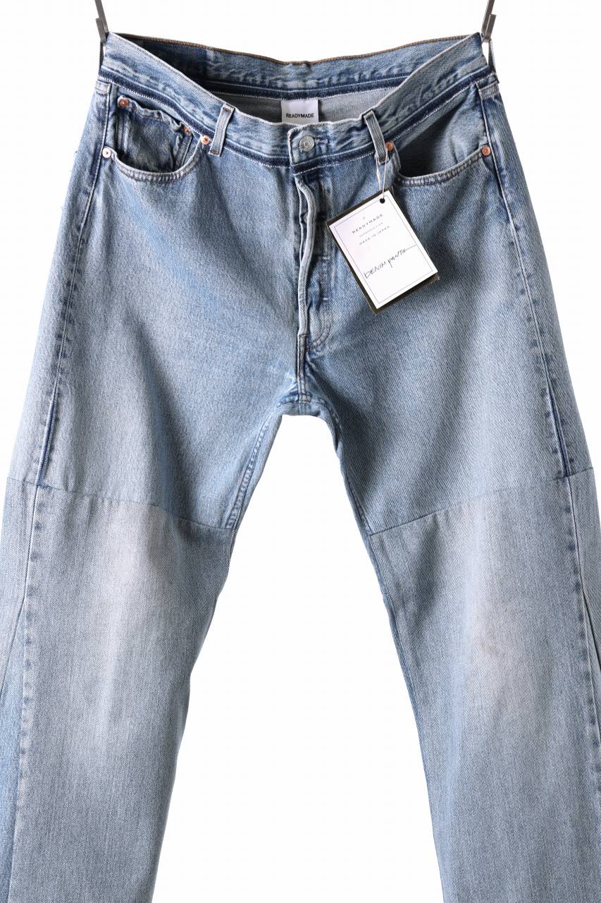 Load image into Gallery viewer, READYMADE WIDE FLARE DENIM PANTS / (BLUE #C)