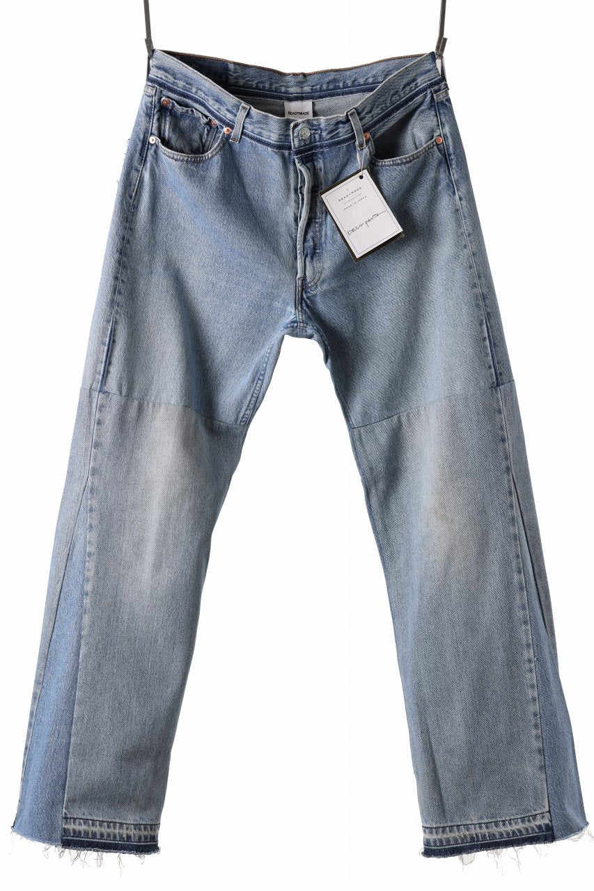 Load image into Gallery viewer, READYMADE WIDE FLARE DENIM PANTS / (BLUE #C)