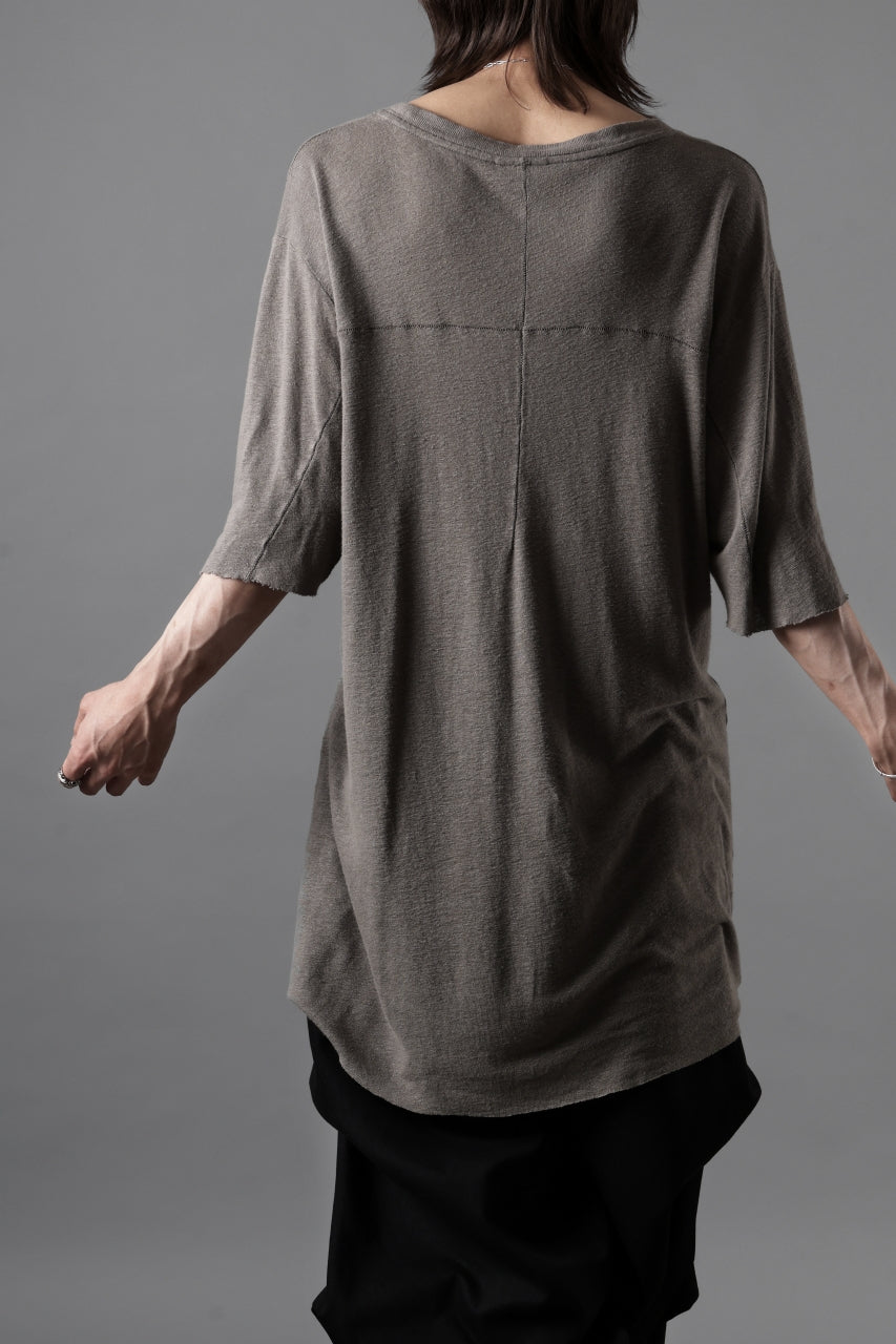 画像をギャラリービューアに読み込む, thom/krom SMOOTH FIT T-SHIRT / VISCOSE LINEN JERSEY (ROCK)