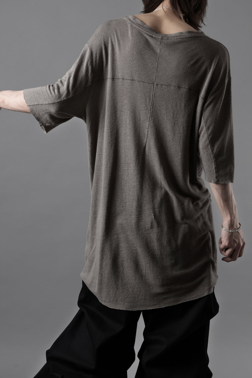 画像をギャラリービューアに読み込む, thom/krom SMOOTH FIT T-SHIRT / VISCOSE LINEN JERSEY (ROCK)