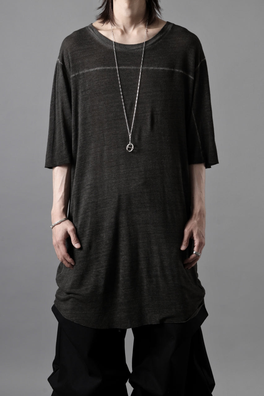 画像をギャラリービューアに読み込む, thom/krom SMOOTH FIT T-SHIRT / VISCOSE LINEN JERSEY (BLACK OIL)