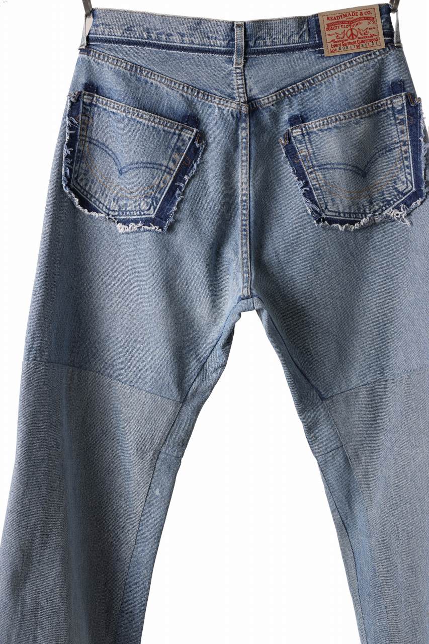 Load image into Gallery viewer, READYMADE WIDE FLARE DENIM PANTS / (BLUE #C)