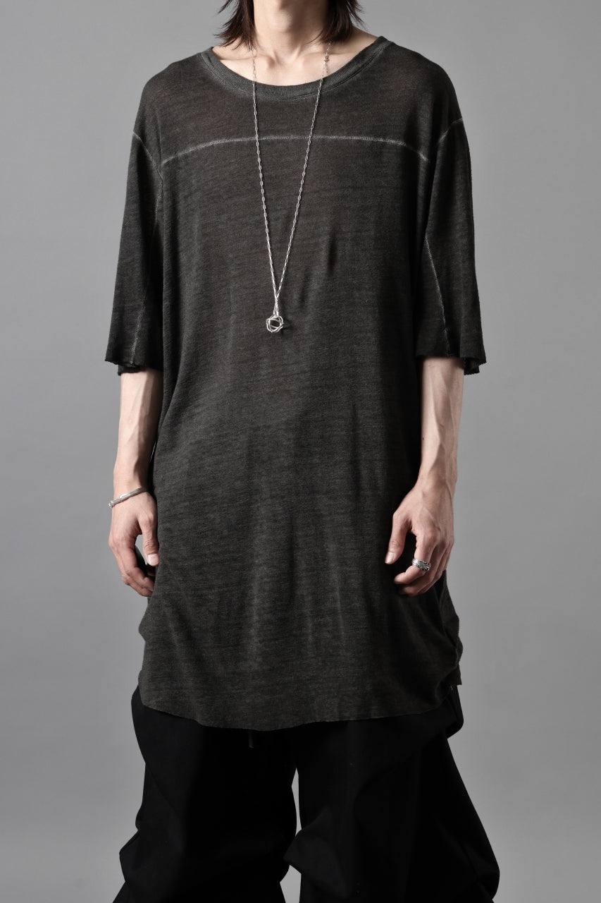 画像をギャラリービューアに読み込む, thom/krom SMOOTH FIT T-SHIRT / VISCOSE LINEN JERSEY (BLACK OIL)